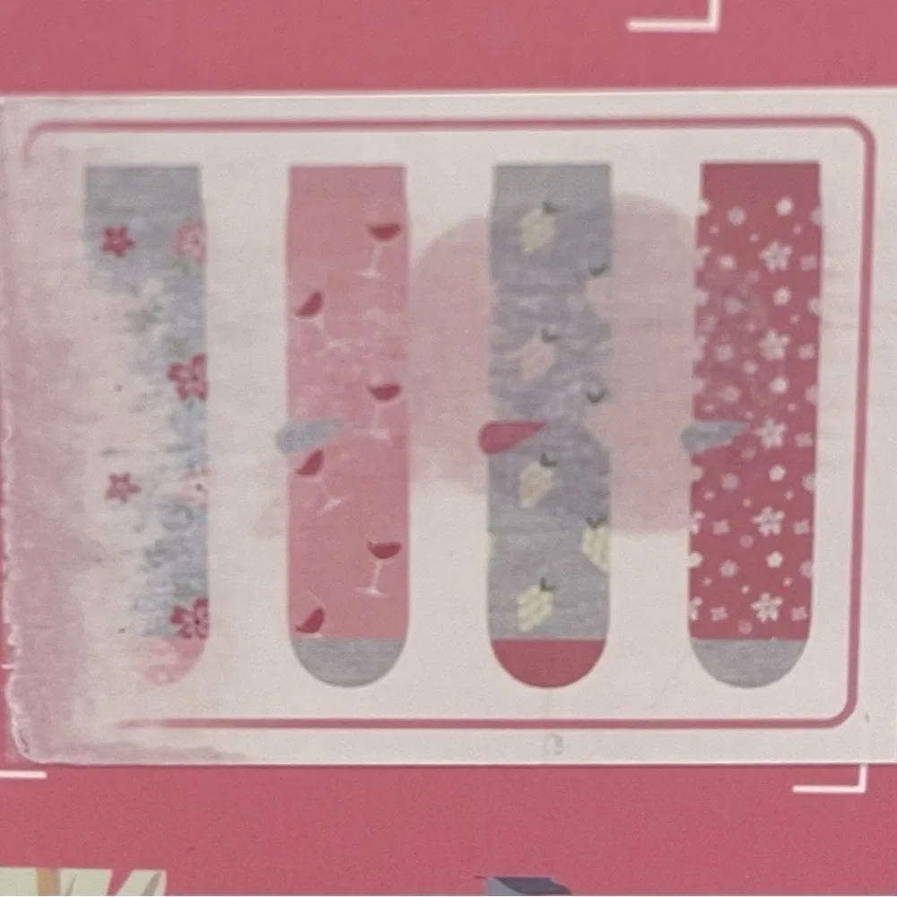 Orrsum Sock Co Wine Lover Socks 4 pack Size 5-9 Pink Rose Grapes Gray Gift Set
